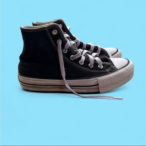 Converse High-Top Sneakers in Black and Cream
